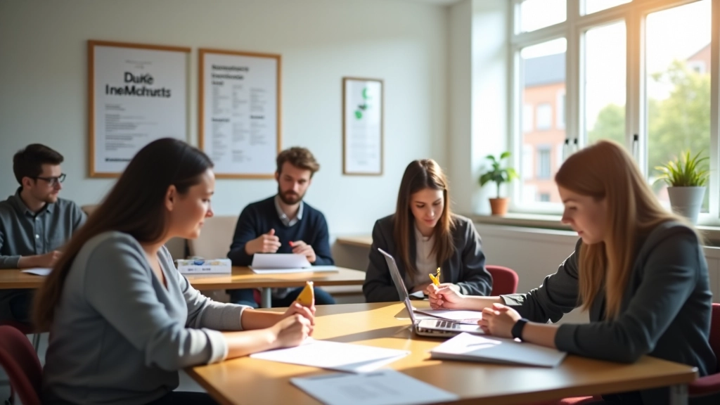 Učebna s moderním zařízením, jazykový kurz v České republice, student s notebookem