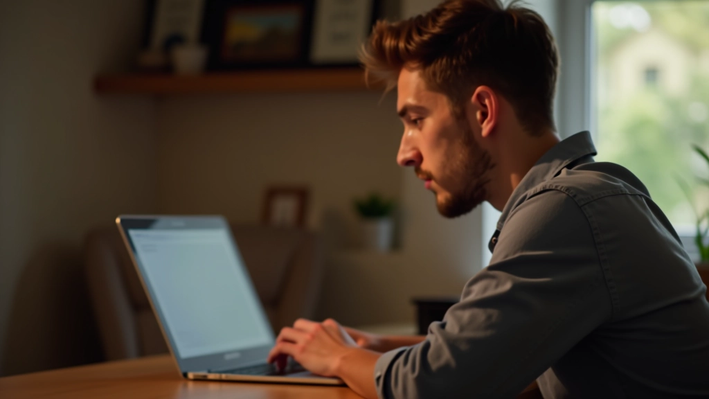 Osoba se podívá na německý film na notebooku s titulky v češtině